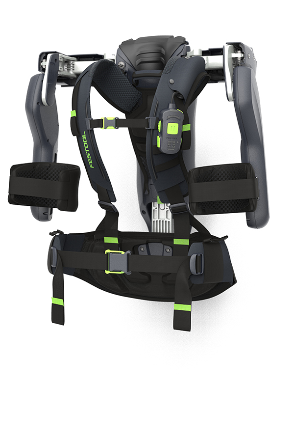 "De Festool ExoActive het accu aangedreven exoskelet"